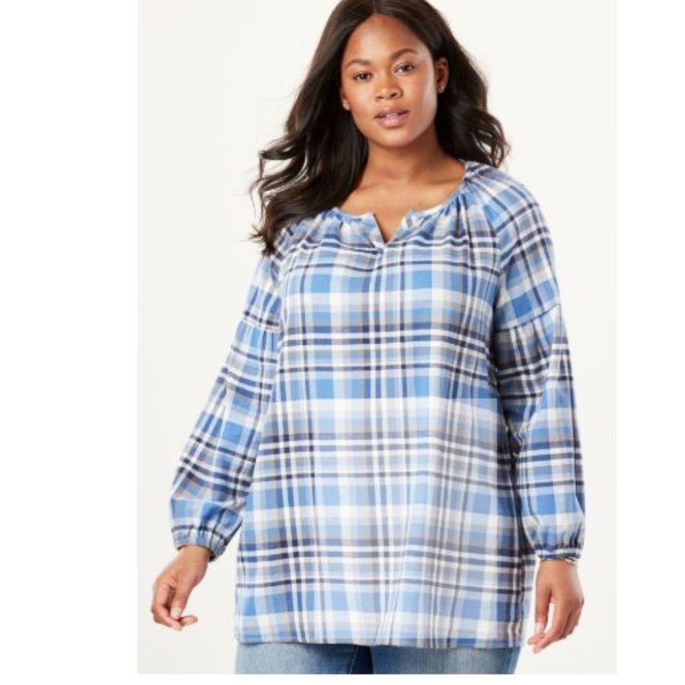NWT 18/20 cotton flannel long sleeve tunic